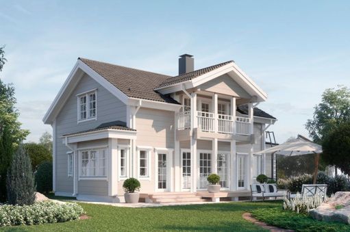 It is as if the architect is taking us back to the era of traditional wooden architecture. The small log house is well lit, thanks to the many windows and glazed doors. The steep and massive roof with…