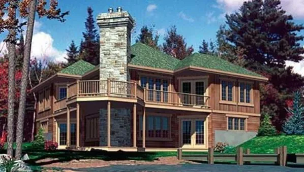 Интересный проект двухэтажного каркасного дома в стиле шале площадью  до…