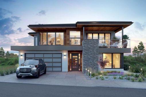 This 3-bedroom, 2.5-bath mid-century modern house plan has a great curb…